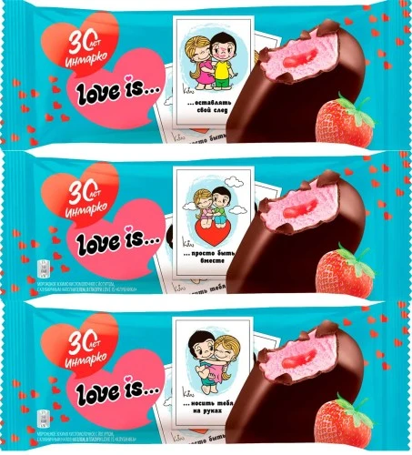 Российский бренд мороженого "Инмарко" совместно с "Love Is..." запустили серию эскимо
