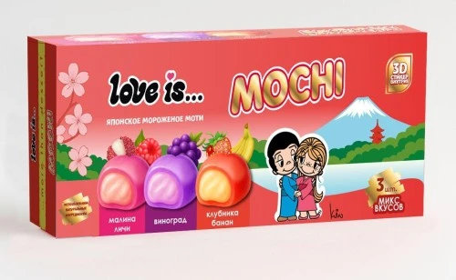 Мороженое-моти Love Is… приобрело форму сердца ко дню всех влюблённых!